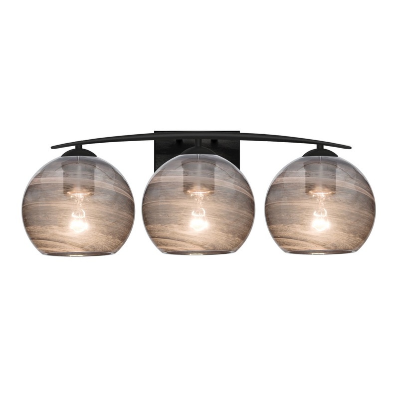 Besa 3WC-JILLYSM-BK Besa Jilly Vanity Three Light Vanity Black