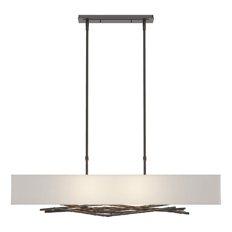 Brindille Pendant Oil Rubbed Bronze Natural Anna Shade (SF)