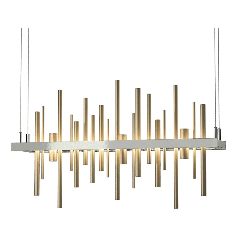 Cityscape LED Pendant Sterling Soft Gold