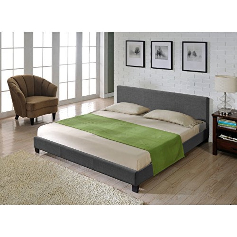 Corium Letto in Tessuto Grigio Scuro di Alta qualit 140x200cm di 100% Poliestere
