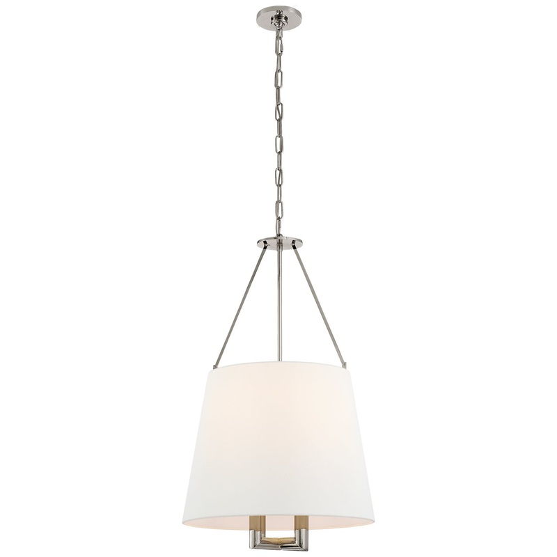 Four Light Hanging Lantern from the Dalston Collection in Polished Nickel Finish by Visual Comfort Signature