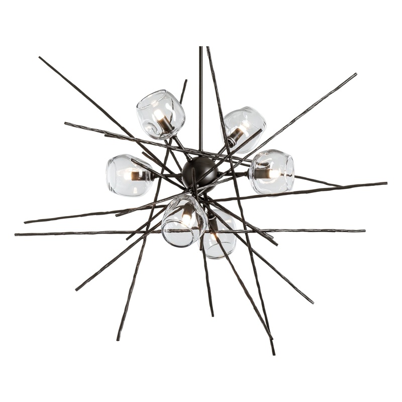 Griffin Starburst Pendant Oil Rubbed Bronze Clear Glass (ZM)