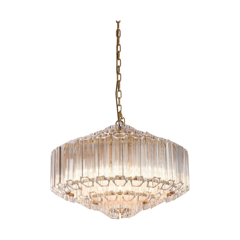 Miami 7-Light Chandelier Antique Brass
