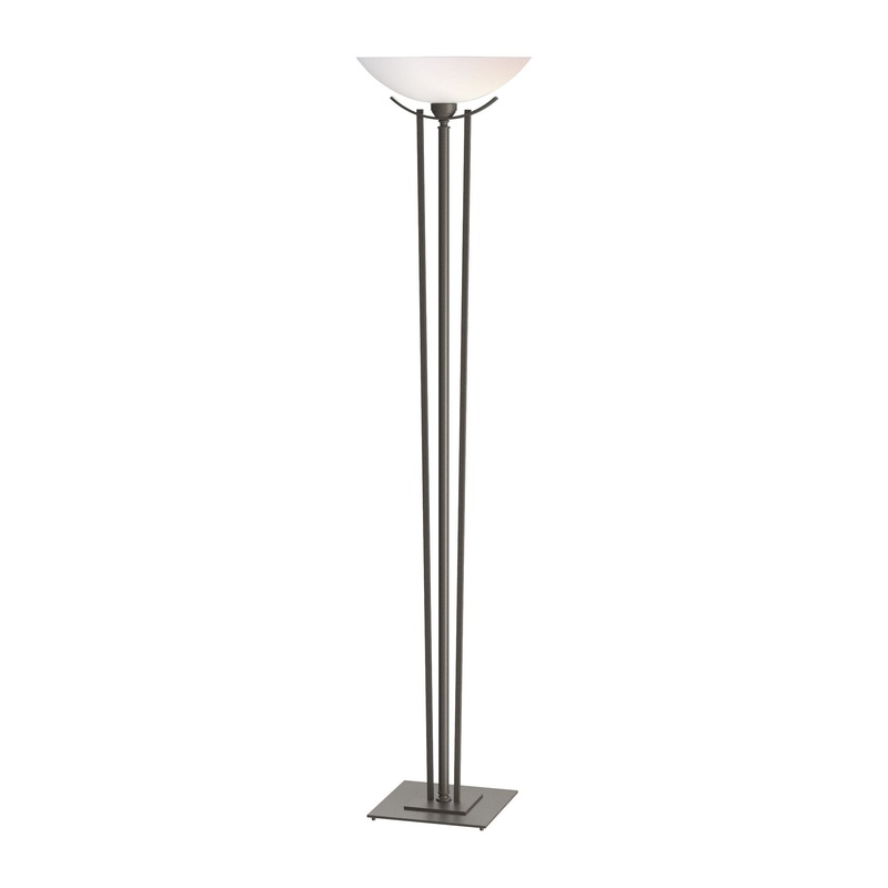 Taper Torchiere Dark Smoke Opal Glass (GG)