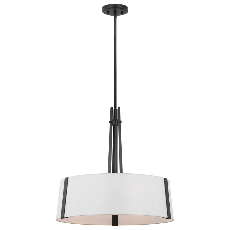 Three Light Pendant from the Flynn Collection in Black Finish by Nuvo Lighting