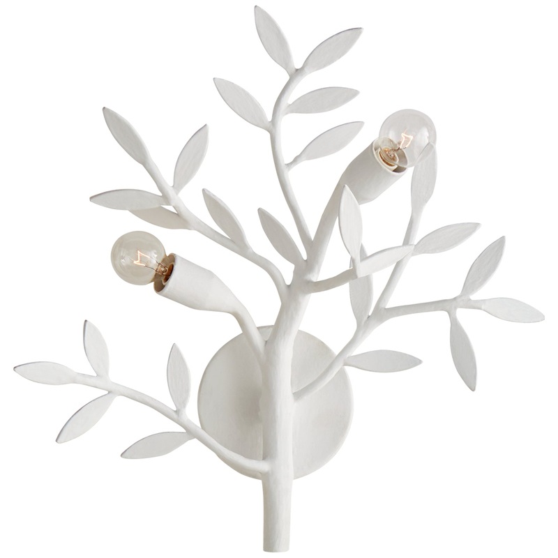 Two Light Wall Sconce from the Mandeville Collection in Plaster White Finish by Visual Comfort Signature