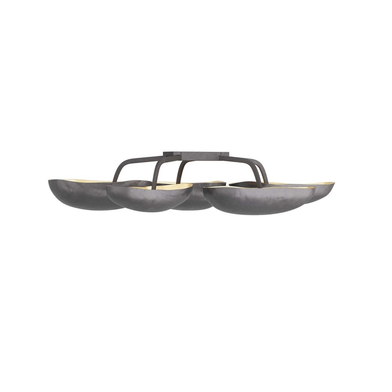 13 Light Flush Mount from the Theo Collection in Blackened Iron Finish by Arteriors