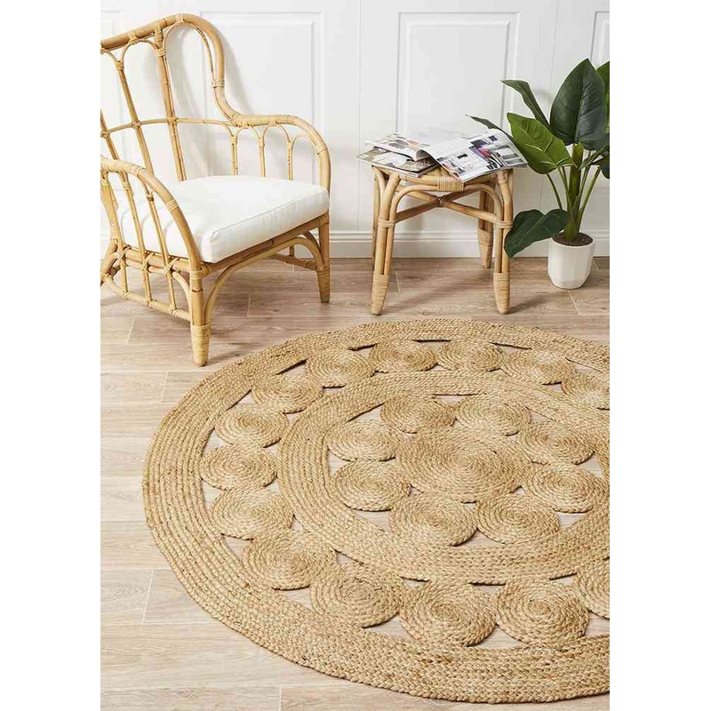 Atrium Pilu Natural By Rug Culture – 150X150CM – ROUND