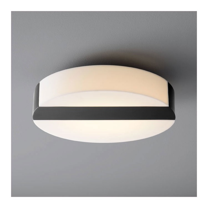 Aurora Single-Light Flush Mount Ceiling Fixture – Black
