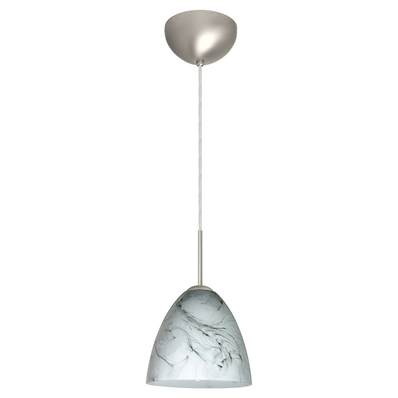 Besa 1JC-4470MG-LED-SN Vila One Light Pendant Satin Nickel