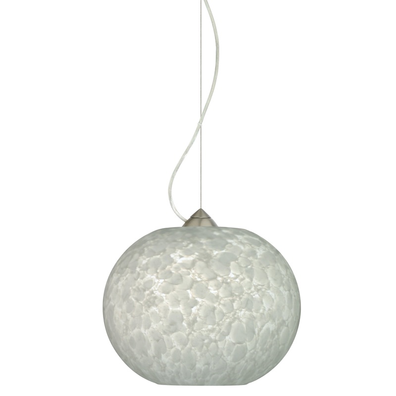 Besa 1KX-477619-SN Luna One Light Pendant Satin Nickel