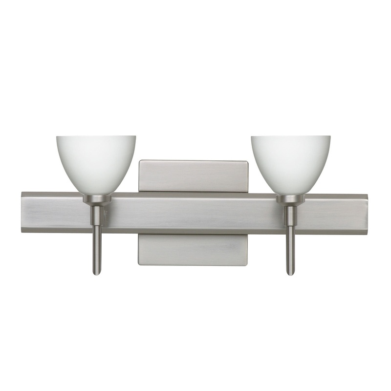 Besa 2SW-185807-SN-SQ Divi Two Light Wall Sconce Satin Nickel