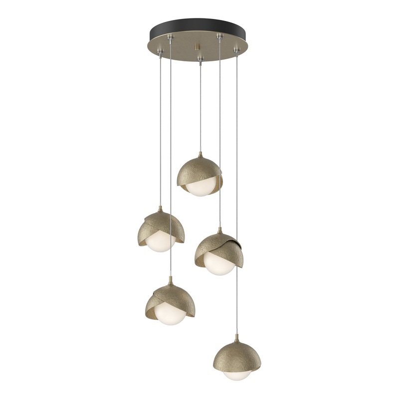 Brooklyn 5-Light Double Shade Pendant Soft Gold Soft Gold