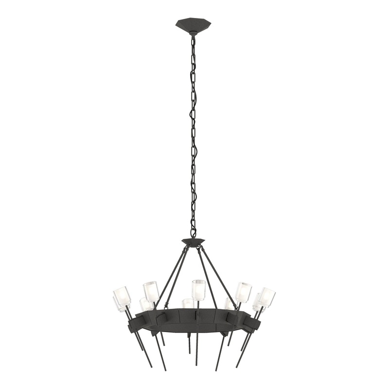Echo 10-Light Circular Chandelier Natural Iron