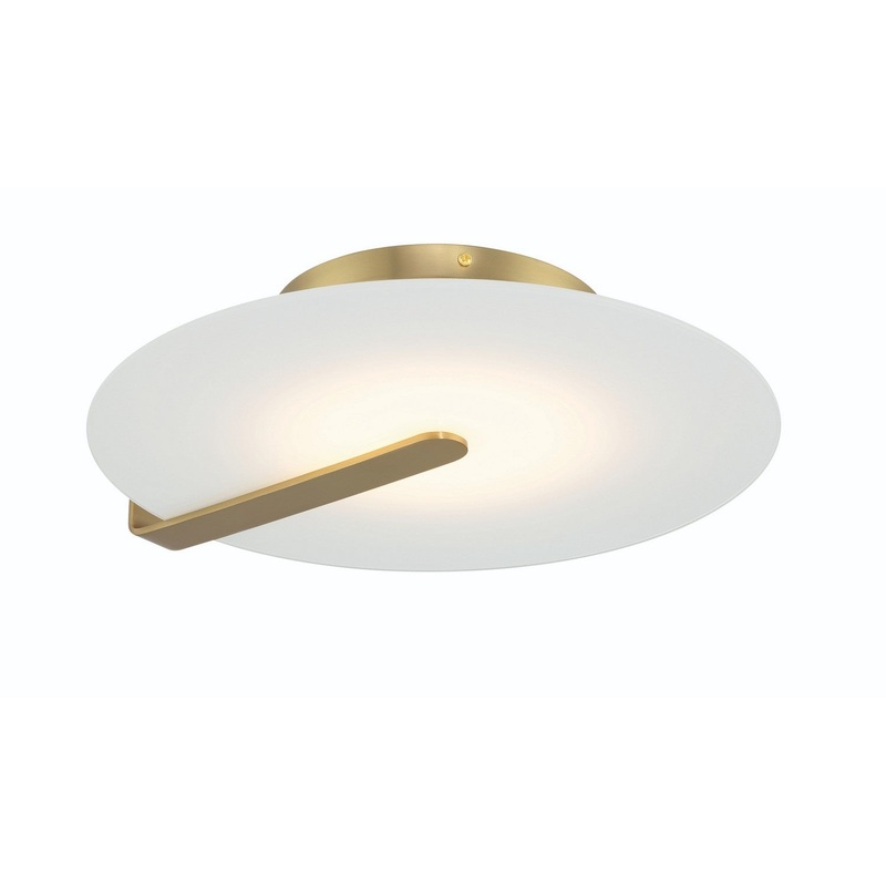 LED Flush Mount from the Nuvola Collection in Gold Finish by Eurofase