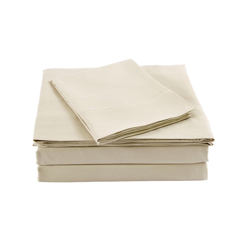 Royal Comfort Bamboo Blended Sheet & Pillowcases Set 1000TC Ultra Soft Bedding – Queen – Ivory