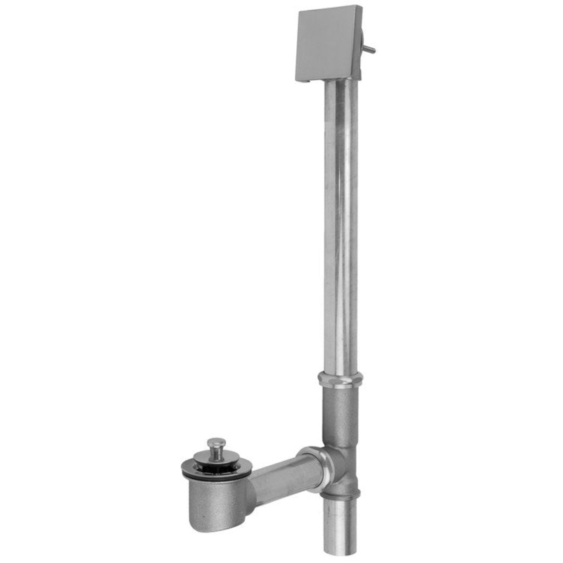 Tub Drain Bottom Outlet Lift & Turn with Faceplate Square Waste Oil Rubbed Bronze Brass 20 Inch