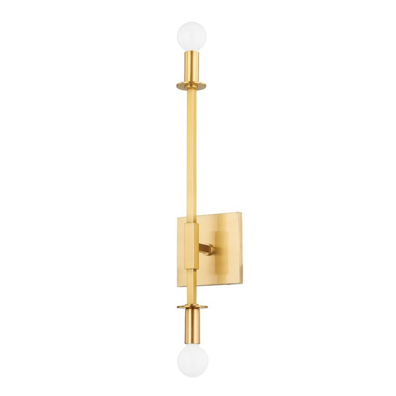 Two Light Wall Sconce from the Milana Collection in Aged Brass Finish by Mitzi