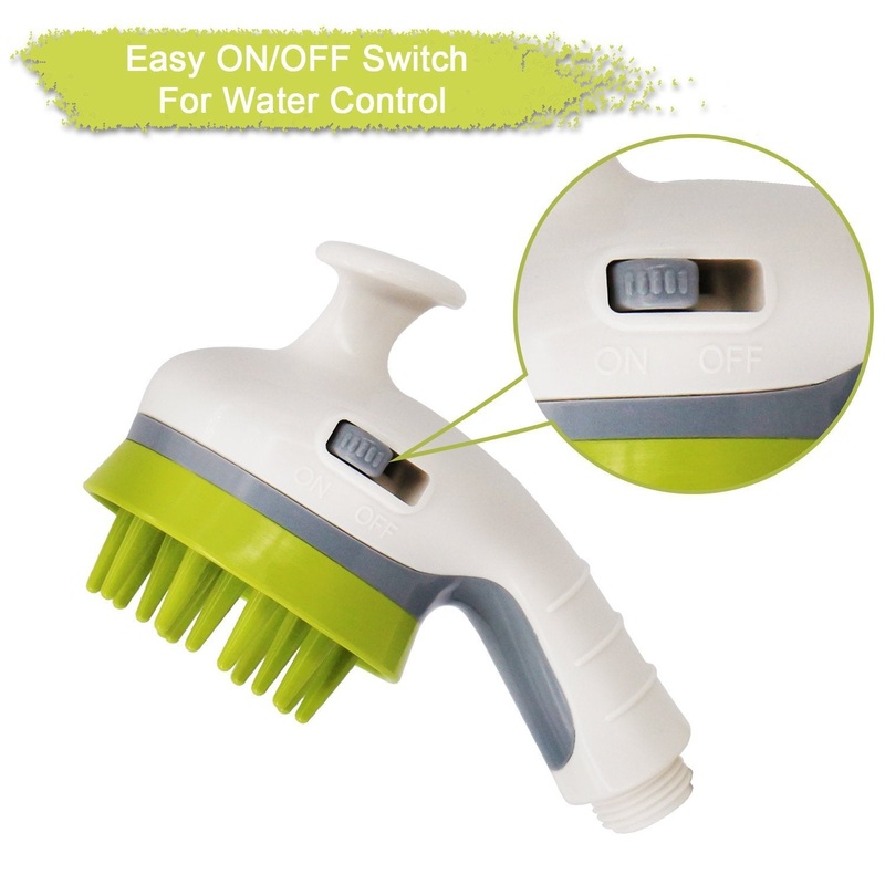 White Ultimate Pet Bathing Showerhead – Dog-Friendly Pressure-Boost Spray with Foamer