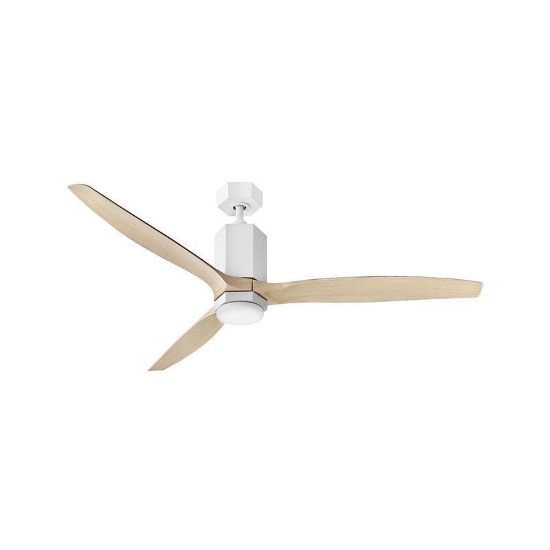 60″ Ceiling Fan from the Facet Collection in Matte White Finish by Hinkley