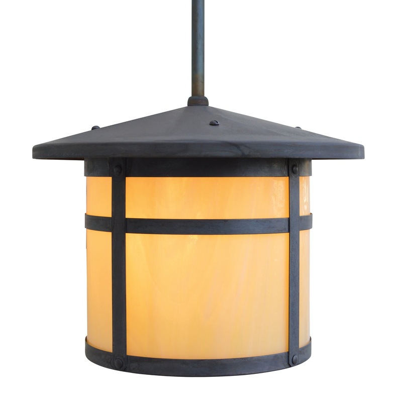 Arroyo BSH-14OF-MB Berkeley One Light Pendant Mission Brown