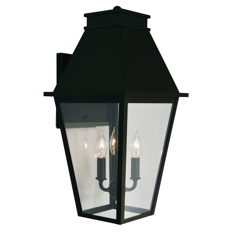Arroyo CRB-10CLR-BK Croydon Three Light Wall Mount Satin Black