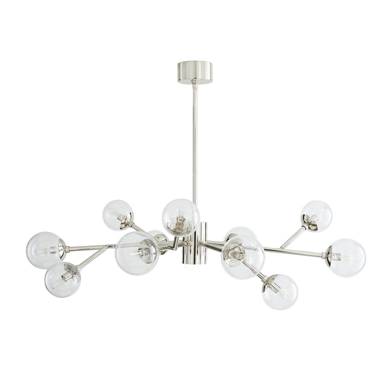 Arteriors 89456 Dallas 12 Light Chandelier Polished Nickel