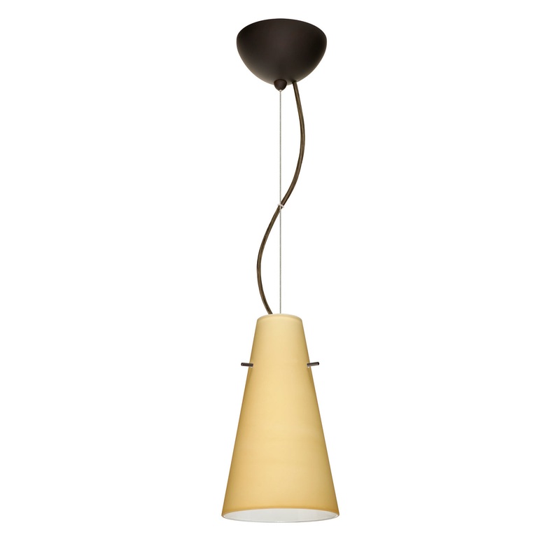 Besa 1KX-4124VM-LED-BR Cierro One Light Pendant Bronze