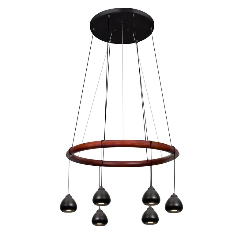 Besa CIRQUE-12V-BK Cirque Six Light Pendant Black