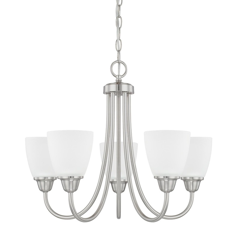 Capital Lighting 415151BN-337 Trenton 5 Light Chandelier Brushed Nickel