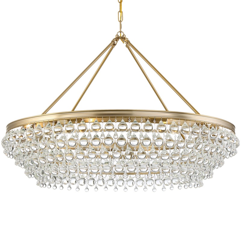 Crystorama 278-VG Calypso Eight Light Chandelier Vibrant Gold