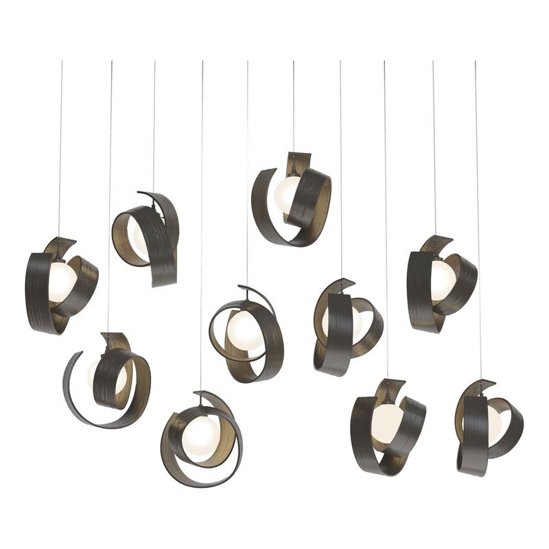 Riza 10-Light Pendant Dark Smoke