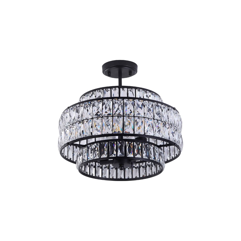 Skylon Semi Flush Black