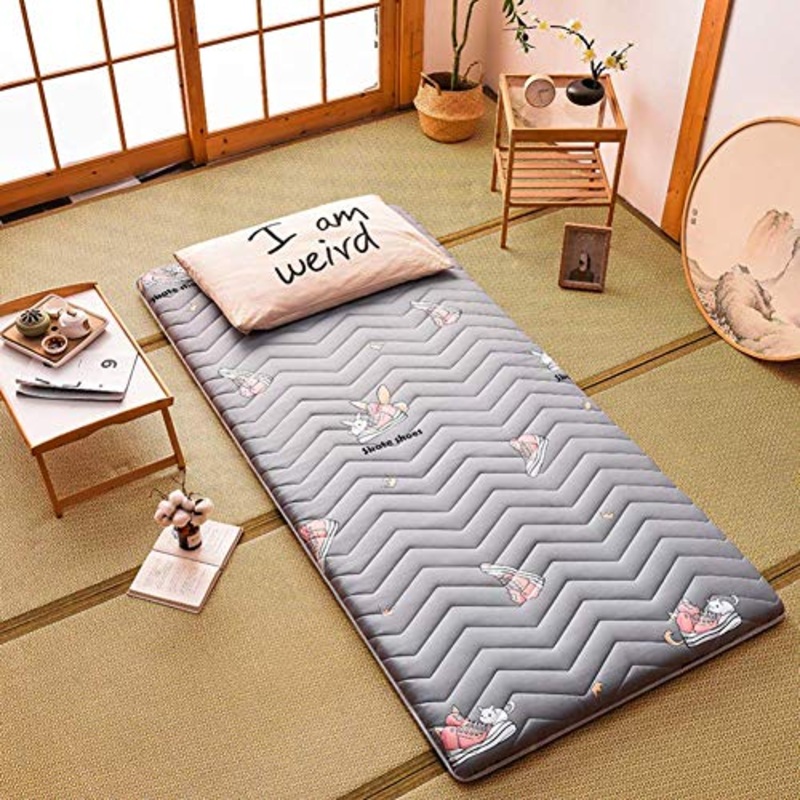 Z&HA Tatami Tappetino, 5 cm di Spessore Tappetino futon MattressTopper Tradizionale Giapponese futon ispessite Queen Size Standard Dimensione Dorm,L,150 x 200cm