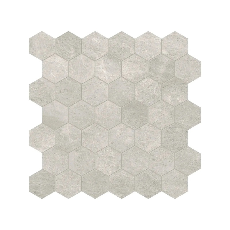 2″ Hex Anciano Grigio Honed Marble Mosaic 1 Sheet = .99 Sqft Hexagon