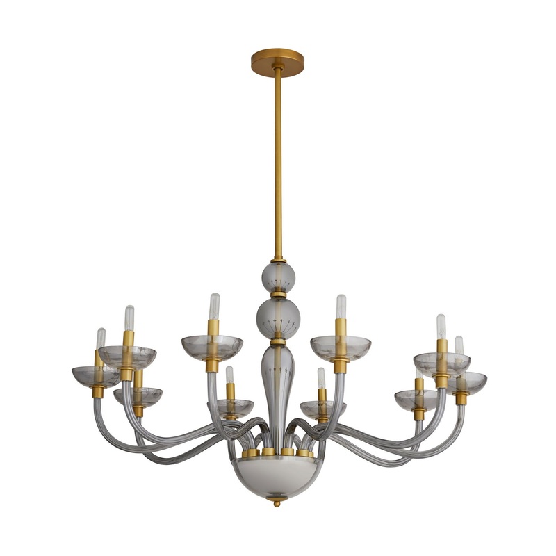 Arteriors 89479 Gustavo Ten Light Chandelier Smoke