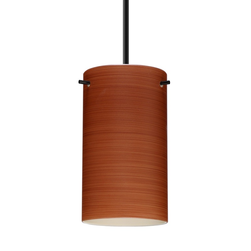 Besa 1BT-4404CH-MED-BK Besa Stilo 7 Pendant One Light Pendant Black