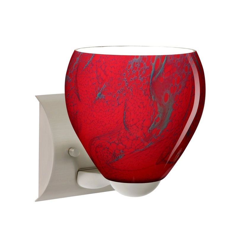 Besa 1WZ-4122MA-LED-SN Bolla One Light Wall Sconce Satin Nickel