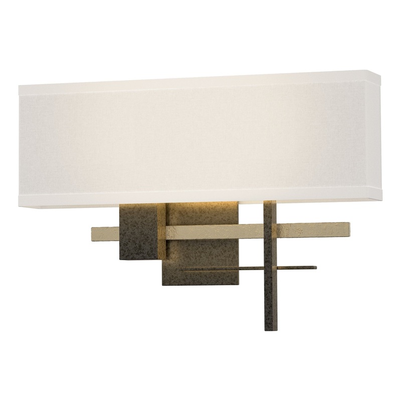 Cosmo Sconce Natural Iron Soft Gold Flax Shade (SE)