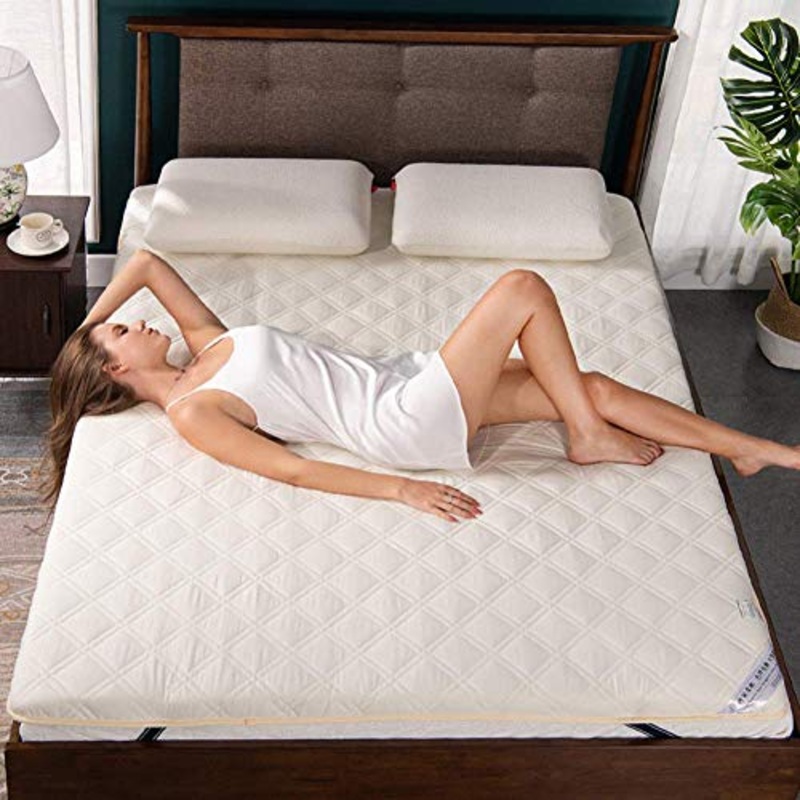 Floor Mattress Futon Mattress,Breathable Fold Futon,Thick Mattress,Double Japanese Sleeping Pad,Soft Futon Floor Mattress,Foldable Roll Up Floor Mattress/off/White / 90x200cm