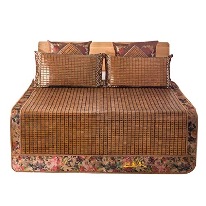HKX Stuoia di bamb stuoia di bamb Cuscino stuoia Pieghevole stuoia Estiva stuoia Tatami Tappetino Yoga Morbido e Confortevole (Colore: Marrone, Dimensioni: 1,8 * 2,2 m)