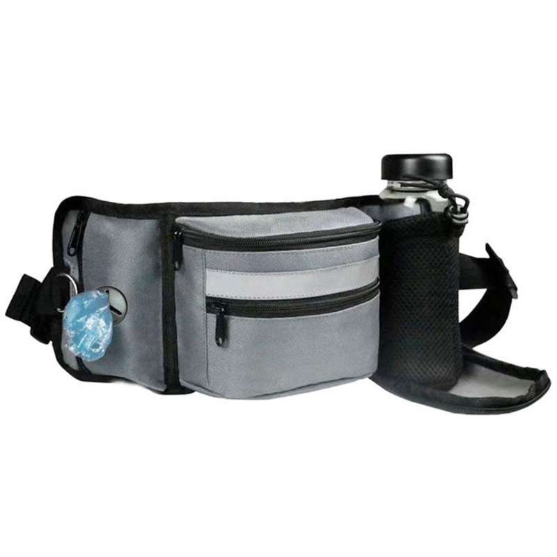Multi-Function Dog Training Belt Bag with Water Bottle Holder – Grey