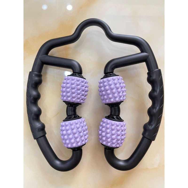 Purple Set of 2 Foam Roller Ring Leg Massagers – Muscle Relief & Circulation Tool