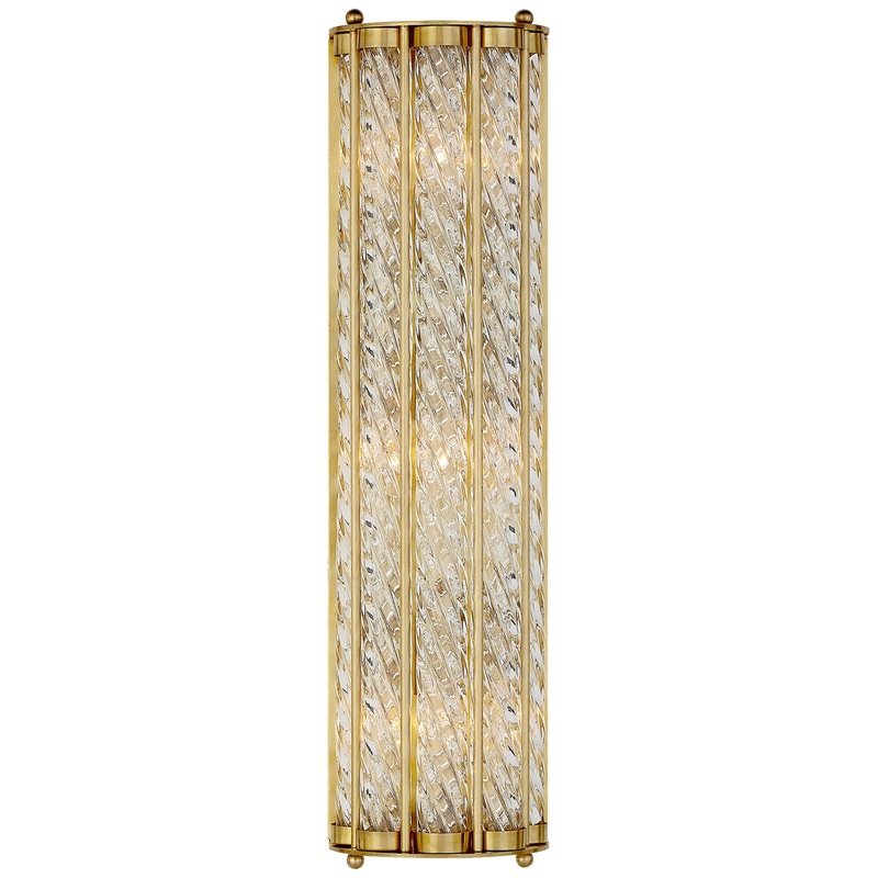Three Light Wall Sconce from the Eaton Collection in Hand-Rubbed Antique Brass Finish by Visual Comfort Signature