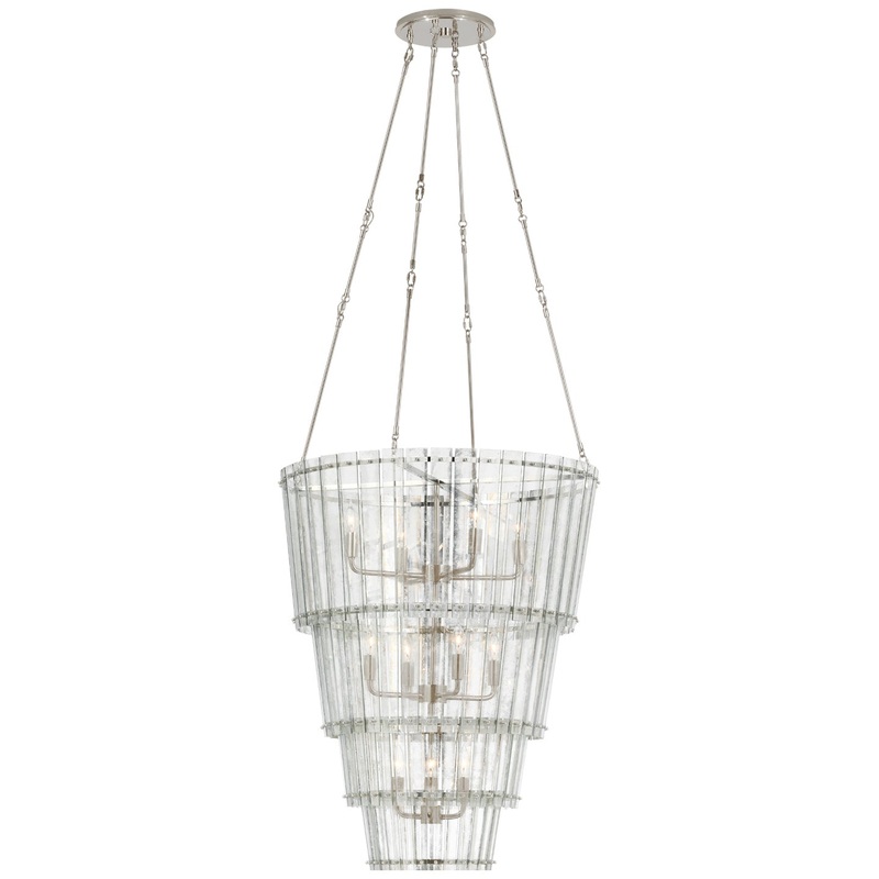 12 Light Chandelier from the Cadence Collection in Polished Nickel Finish by Visual Comfort Signature