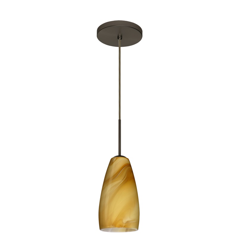 Besa 1BT-1509HN-LED-BR Chrissy One Light Pendant Bronze