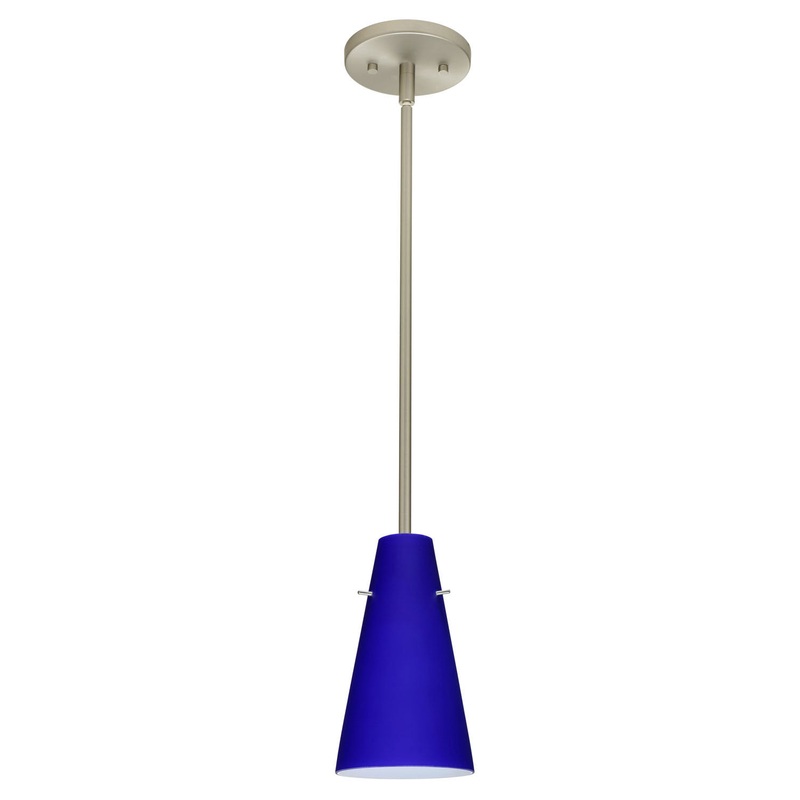 Besa 1TT-4124CM-SN Cierro One Light Pendant Satin Nickel