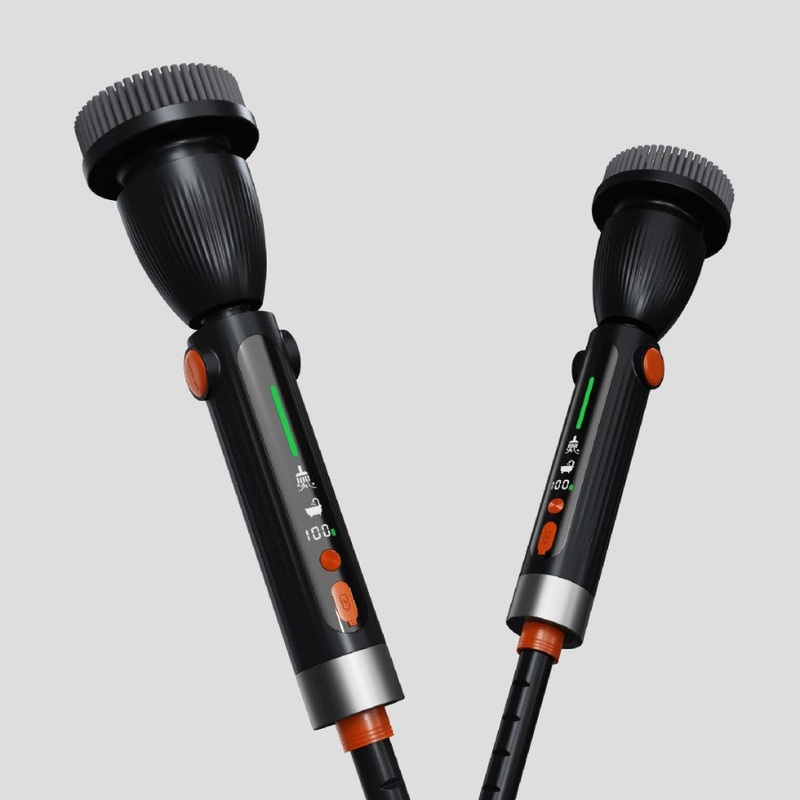 Black Powerful Torque Silent Extendable Smart-Sensing Electric Cleaning Brush