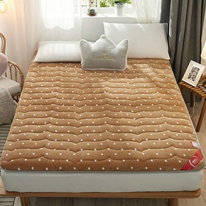 huan Materasso House Bed Yoga Tappetino Thai Environmental Protection Naturale Organico Antiscivolo Comodo Materasso Tatami (Colore : Marrone, Size : 150x200cm)