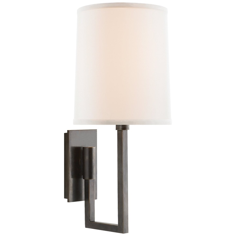 One Light Wall Sconce from the Aspect Collection in Bronze Finish by Visual Comfort Signature